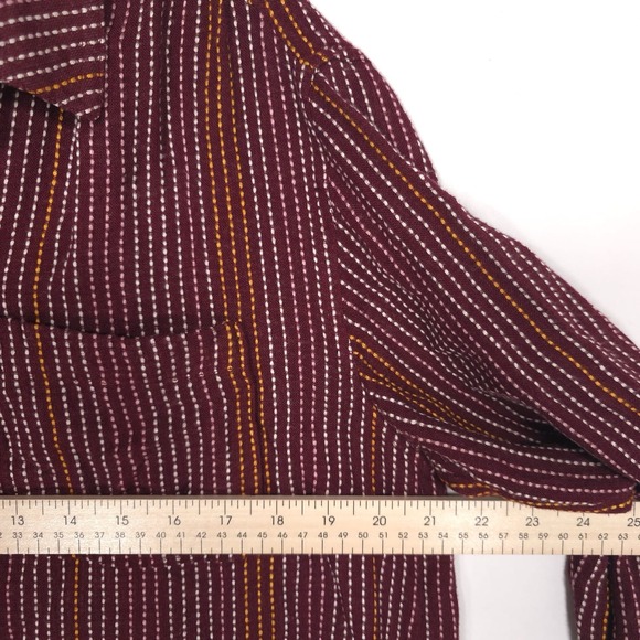 Anthropologie Top M Isadora Button Back Tunic Shirt Popover Textured Wool Blend - Picture 6 of 15